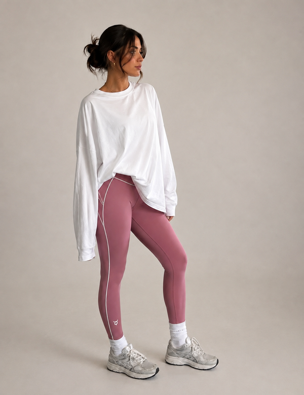 Women's High Rise Viking Topstitching Leggings - Model Wearing