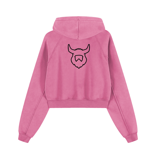 Snow Washed Cropped Viking Hoodie for Ultimate Comfort and Style