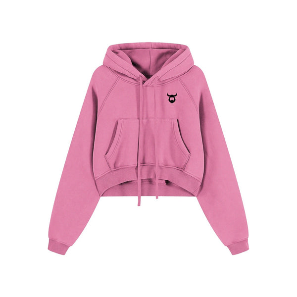 Snow Washed Cropped Viking Hoodie