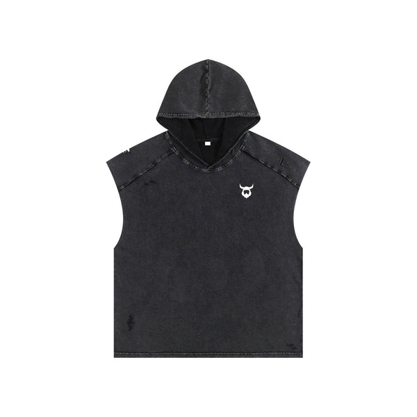 Snow Washed Viking Hooded Tank Top