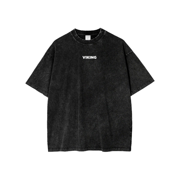 Viking Oversized Stonewash Tee — Black
