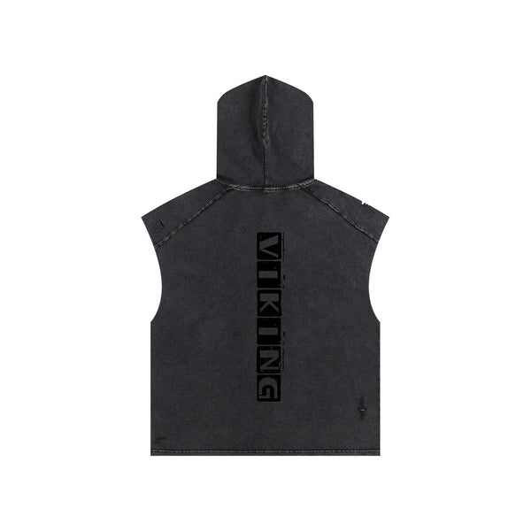 Snow Washed Viking Hooded Tank Top