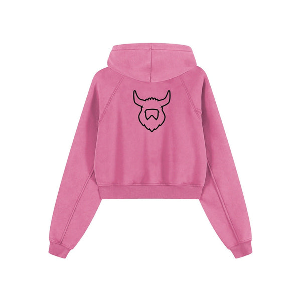 Snow Washed Cropped Viking Hoodie