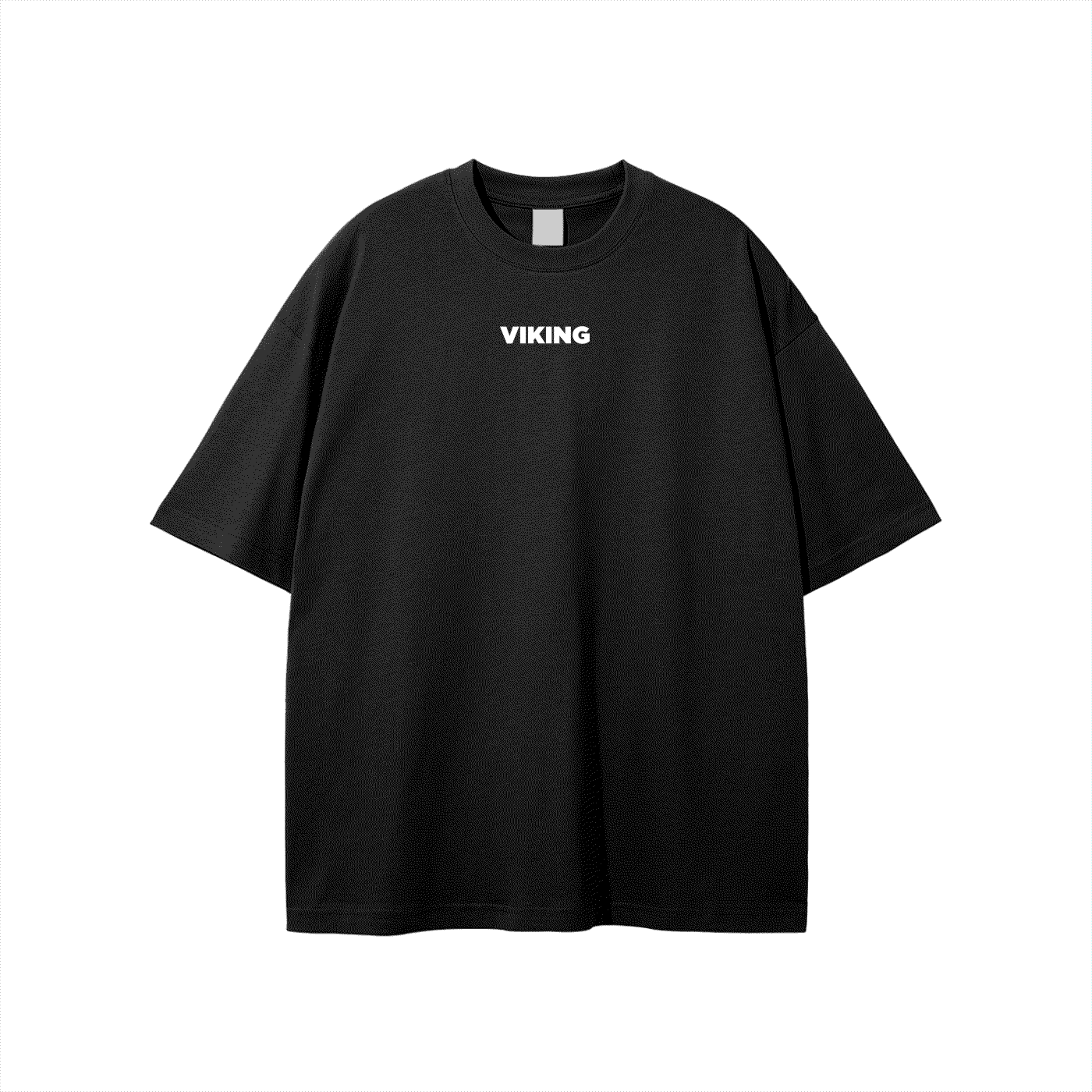Black Volleyball Viking t-shirt with white "VIKING" text on the front