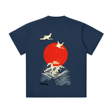 Lightweight Viking Oversized Red Sun T-Shirt