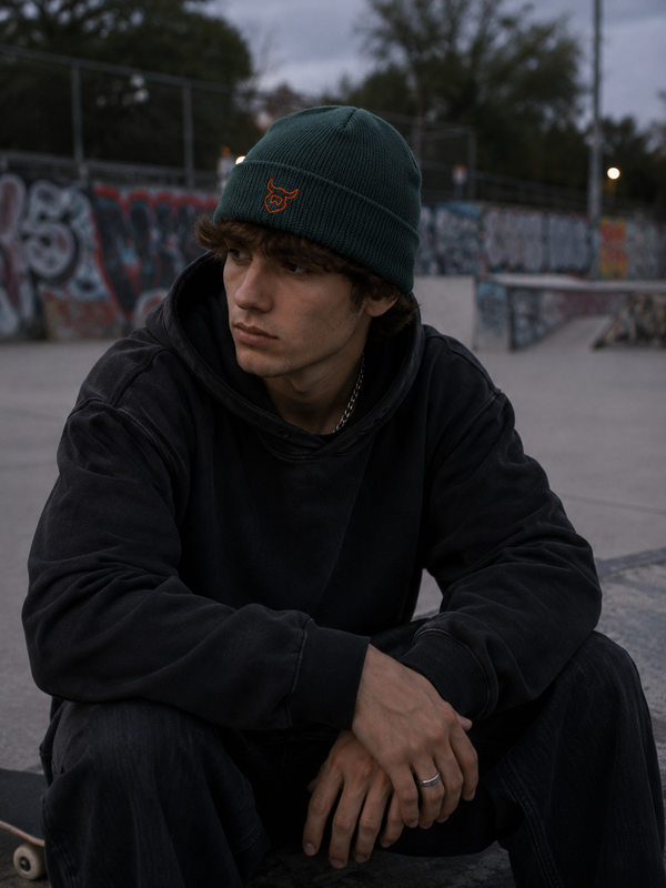 Viking Fisherman Beanie - Model Wearing