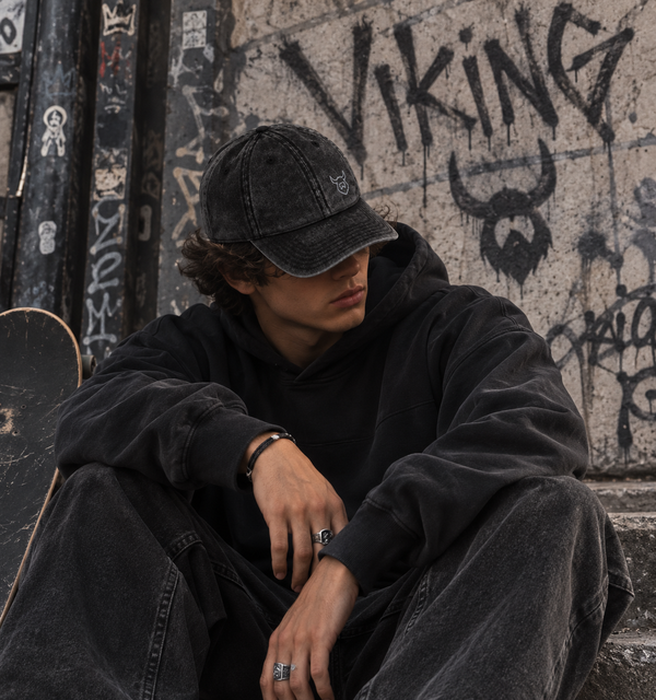 Viking Vintage Cotton Twill Cap - Model Wearing