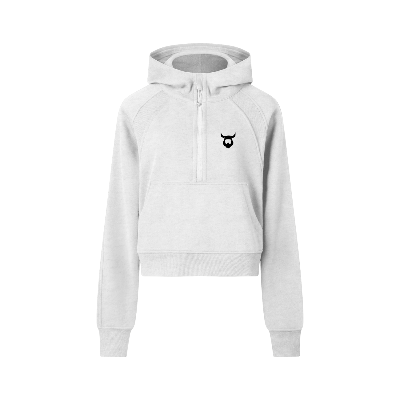 Viking Cropped Half-Zip Hoodie