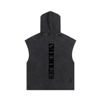 Snow Washed Viking Hooded Tank Top for Ultimate Comfort and Style