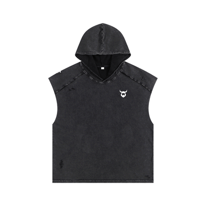 Snow Washed Viking Hooded Tank Top for Ultimate Comfort and Style