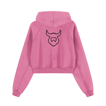 Snow Washed Cropped Viking Hoodie for Ultimate Comfort and Style