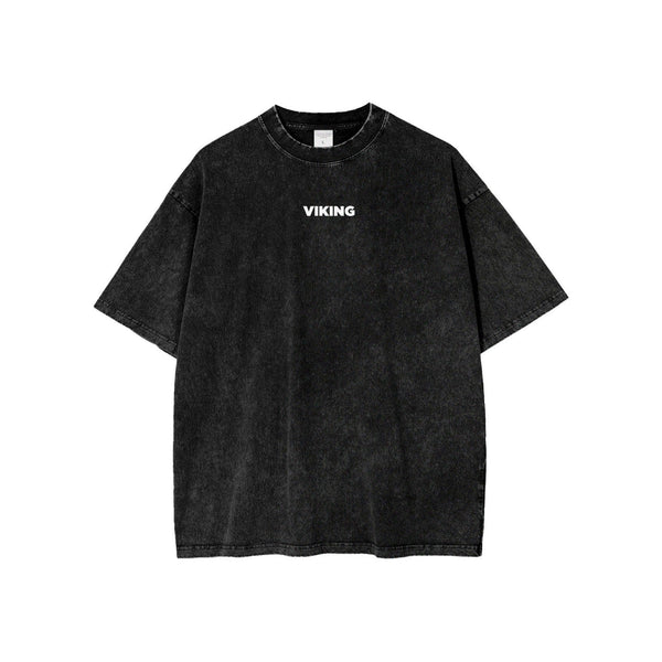 Viking Oversized Stonewash Tee — Black