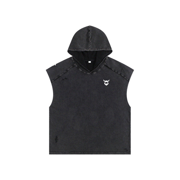 Snow Washed Viking Hooded Tank Top