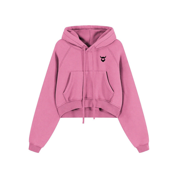 Snow Washed Cropped Viking Hoodie