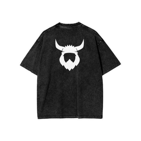 Viking Oversized Stonewash Tee — Black