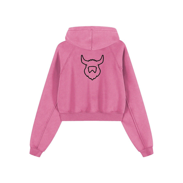 Snow Washed Cropped Viking Hoodie
