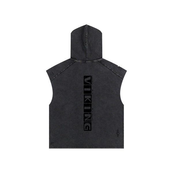 Snow Washed Viking Hooded Tank Top