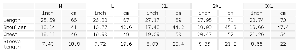 Size chart for Viking Jacquard Slim Mesh T-Shirt
