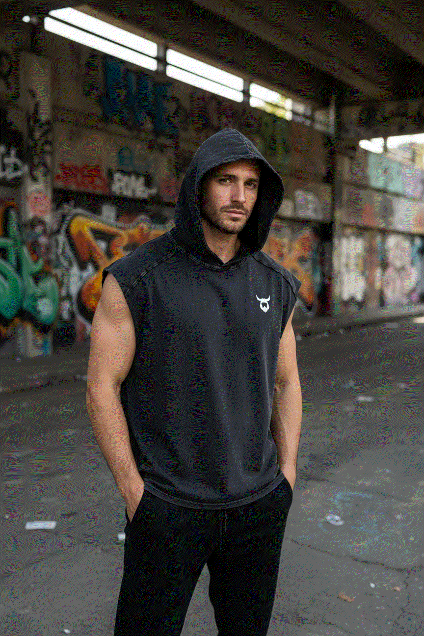 Snow Washed Boxy Viking Hooded Tank Top - Urban Lifestyle